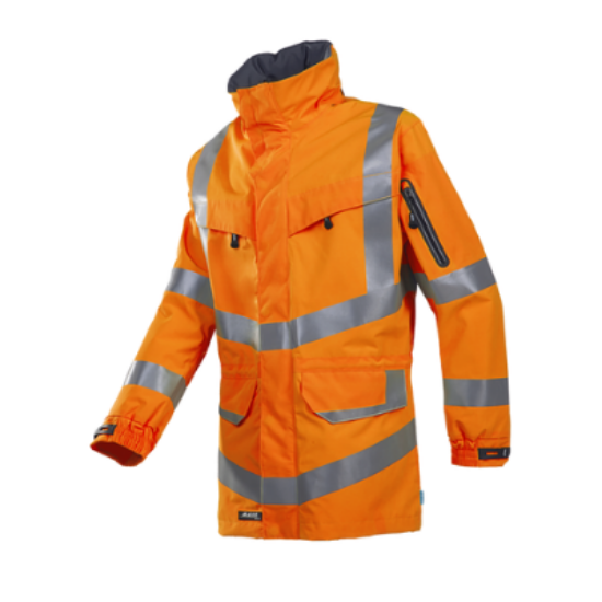 Picture of Sioen Mildura Hi-Vis Rain Jacket with On Track Technicians Logos, Orange
