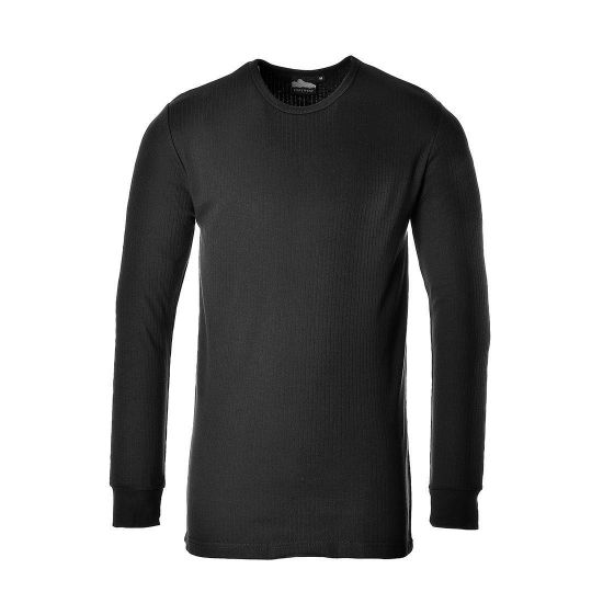 B123 Thermal T-Shirt Long Sleeve Black