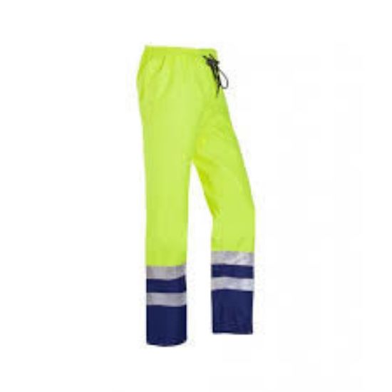 Sioen Tarviso Hi Vis Waterproof Rain Trousers 5841 Yellow/Navy, Sioen 5841, Sioen Tarviso