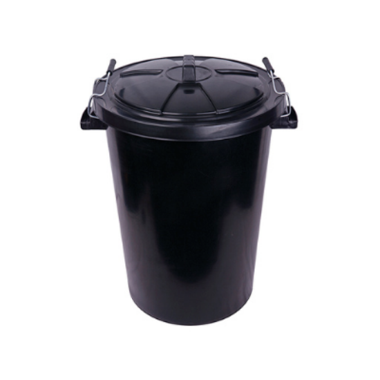 90L Black Dustbin, dustbin, black dustbin, robert scott 101688, robert scott dustbin