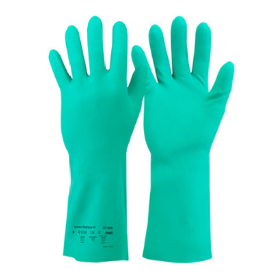 ANSELL SOLVEX 37-655 NITRILE CHEMICAL-RESISTANT GAUNTLETS