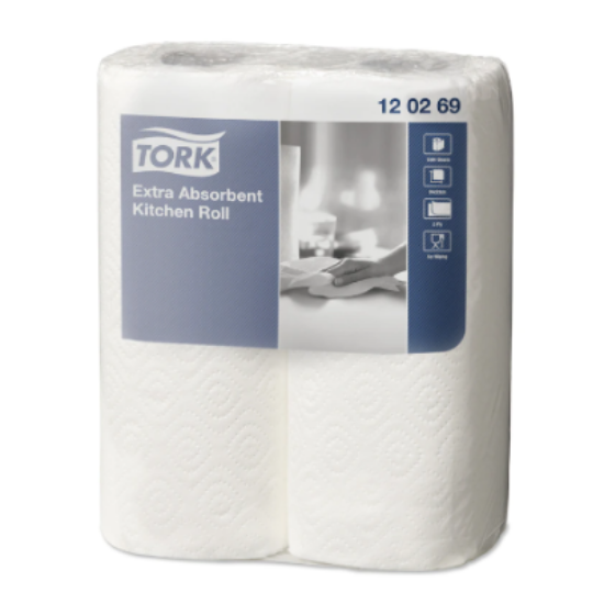 120269 Tork Extra Absorbent Kitchen Roll, Tork 120269,  Tork Extra Absorbent Kitchen Roll
