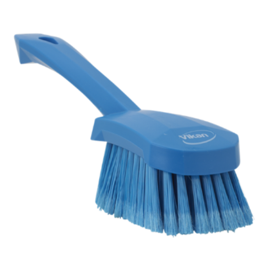 Picture of Vikan Washing Brush with short handle, 270 mm, Soft/split, Blue