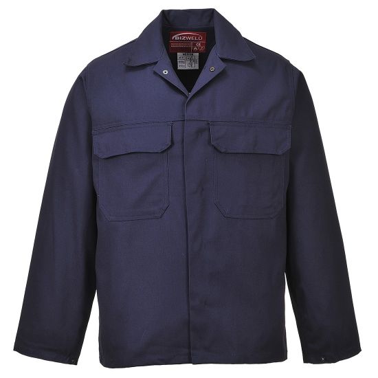 Picture of Bizweld Flame Retardant Jacket, Navy, Size 4XL