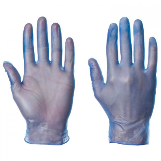 Supertouch Vinyl Gloves, Blue, LP