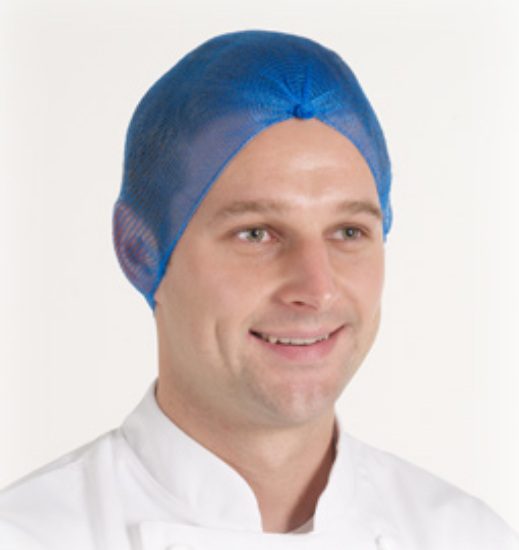 Picture of Balled Blue Fine Mesh Hairnet, 100/Pack