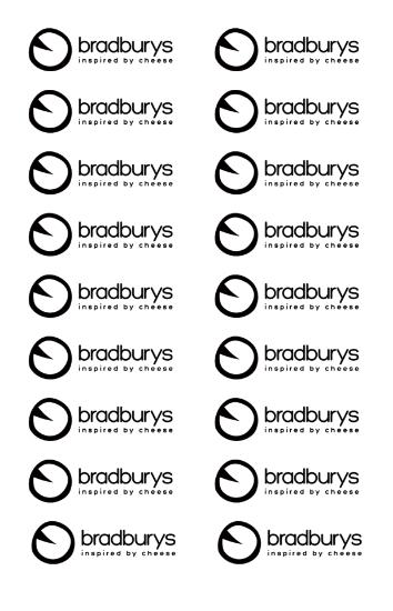 Picture of Bradburys Cheese B40 Screenprint Logo