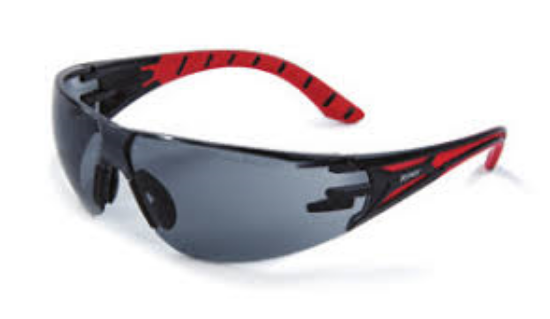 Picture of Riley Stream Safety Specs, Grey Lens, Red/Black