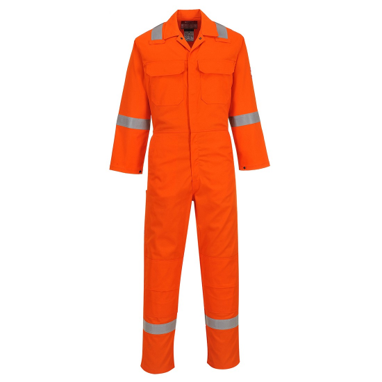 Picture of BIZWELD IONA FLAME RETARDANT COVERALL, ORANGE, 
REFLECTIVE TAPE, TALL LEG , SIZE: LARGE
