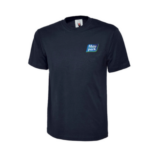 Picture of Navy Round Neck T-Shirt, C/W Moy Park Logo