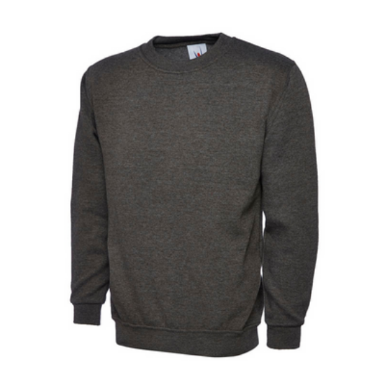Uneek Classic Sweatshirt, Charcoal Grey