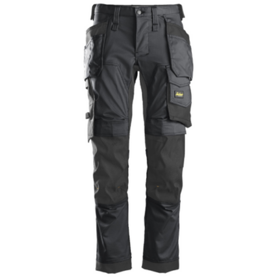 Picture of Snickers Allround Stretch Trousers, Steel Grey/Black, W/Holster Pockets, Size 31R