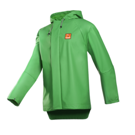 Sioen Flavik Anti-Spray Chemical Rain Jacket, Green