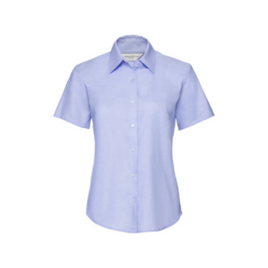 Russell Ladies Short Sleeve Tailored Oxford Shirt