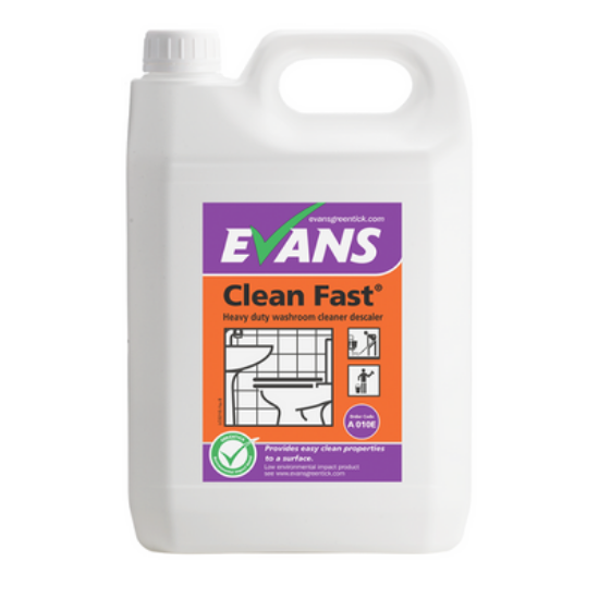 Evans Clean Fast Heavy Duty Acidic Bactericidal Cleaner, Perfumed, 5L