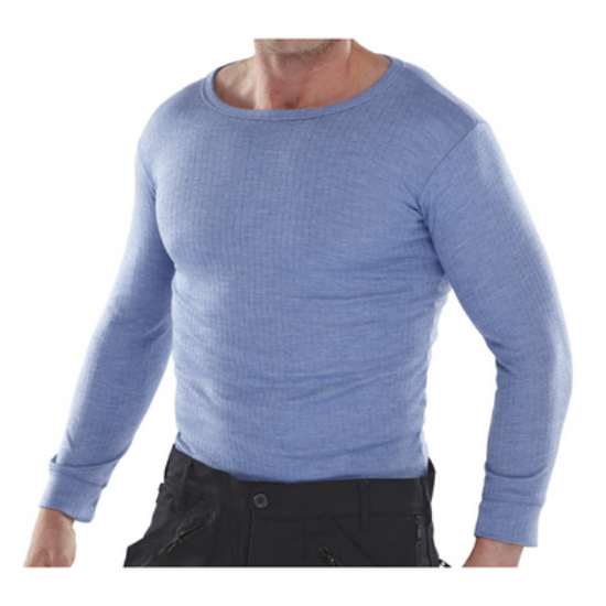 Picture of Long Sleeve Thermal Vest, Blue, Size 3XL