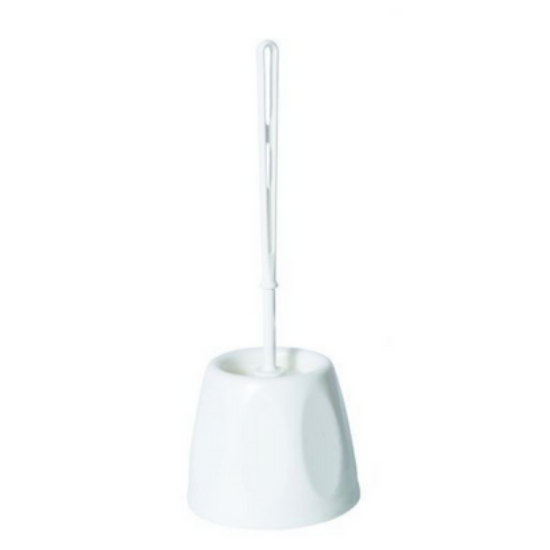 Toilet Brush & Holder Set, White