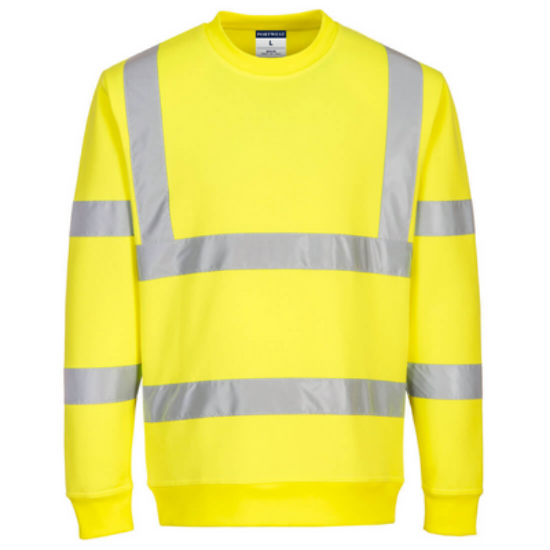 Picture of Portwest EC13 Eco Hi-Vis Sweatshirt, Yellow
