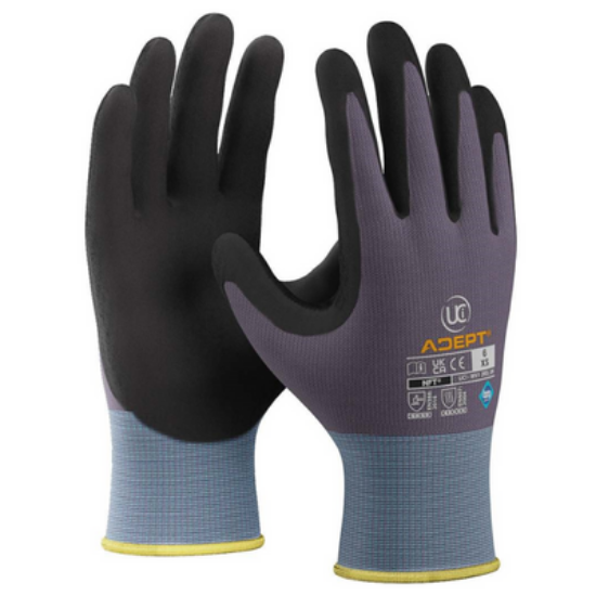 UCI Adept NFT Palm Coated Grey Gloves
