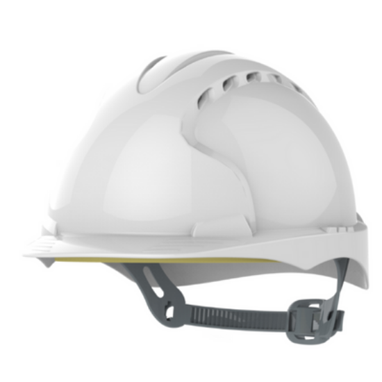 JSP EVO®2 Safety Helmet, Slip Ratchet, Vented, White