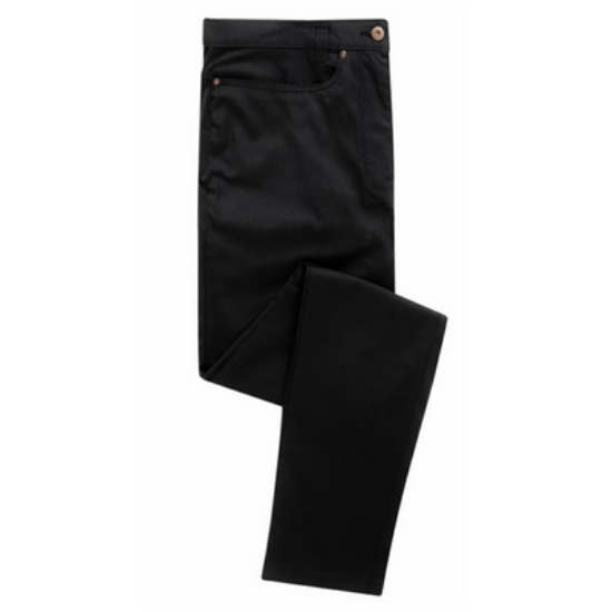 Premier Workwear Men's Performance Chino Jeans, Black,