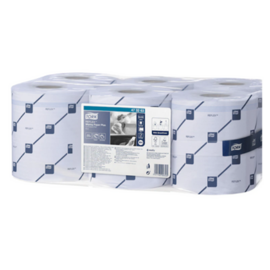 Tork Reflex™ Wiping Paper Plus, 2 Ply, Case