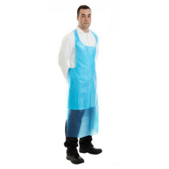 Disposable apron, 70 x 115 cm blue 