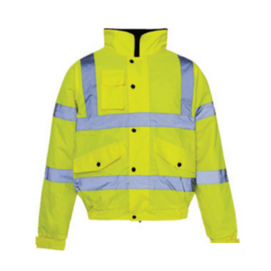 Bodytech Hivis Bomber Jacket, Yellow