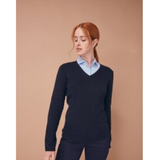 Henbury Ladies V-neck Sweater