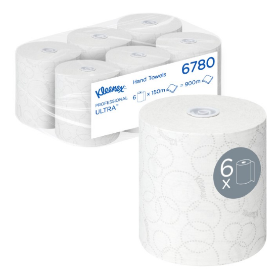 Picture of Kleenex Ultra Rolled Paper Towels, Rolled 2 PLY Hand Towels, 6x150m, Case