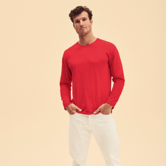 Picture of Fruit of the Loom Ionic 150 Classic Long Sleeve t-shirt, Red
