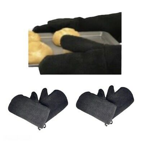 Picture of POLCO BAKERS MITT 27CM BLACK, PAIR