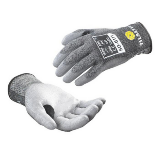 Picture of Cut Resistant PU Palm Glove with Thumb Reinforcement, Grey, Size 9