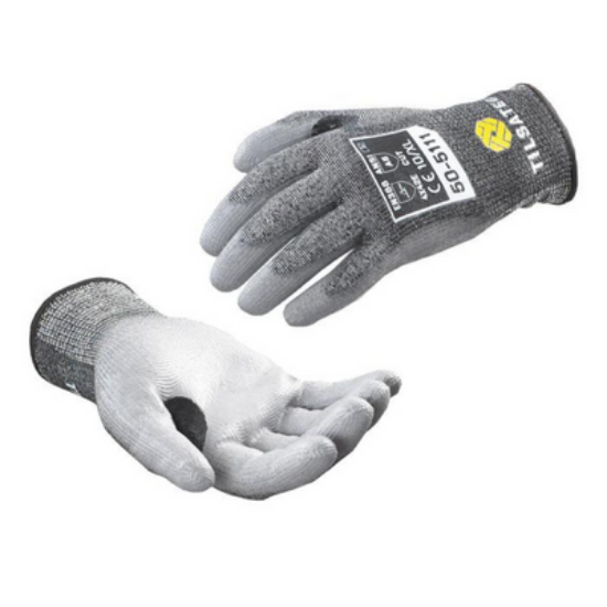 Picture of Cut Resistant PU Palm Glove with Thumb Reinforcement, Grey, Size 10