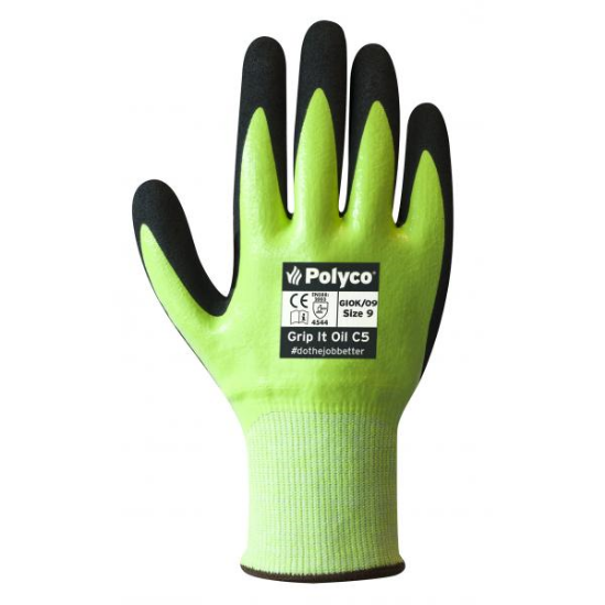 Picture of Grip it OIl C5 Cut Resistant Glove, Pair, Size 9
