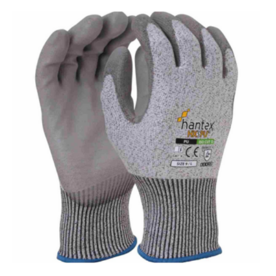 Picture of Hantex-HX5 PU Coated Cut Resistant Glove, Pair, Size 10/XL