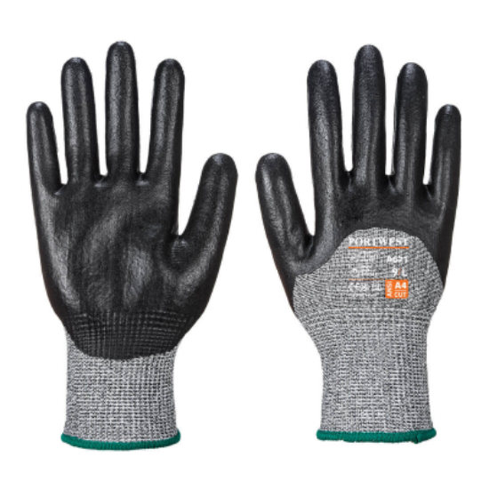 Picture of Portwest Cut 5 Foam Palm Gloves, Black, Size 3XL/12
