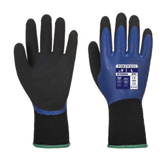 Picture of Portwest Thermo Pro Glove, Blue/Black, Size L/9