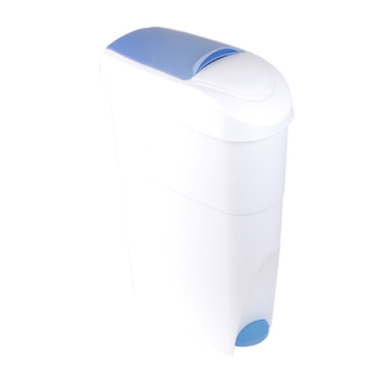Picture of KLEENFEM 19 LITRE SANITARY BIN, White/Blue