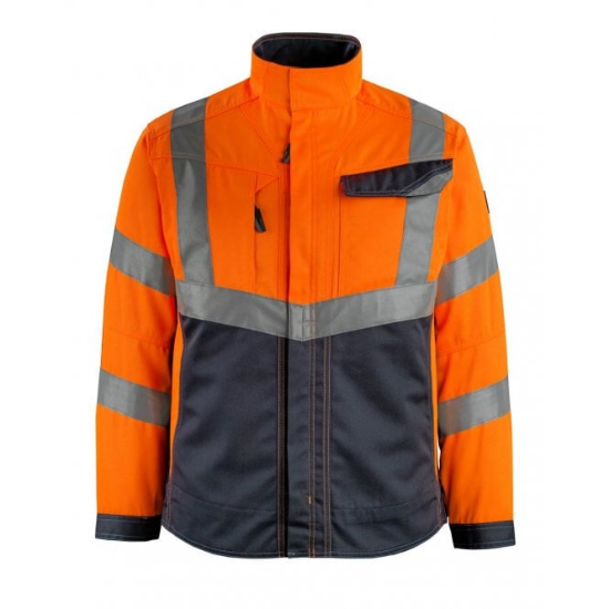 Picture of MASCOT OXFORD HIVIS Jacket, Orange/Navy, Size XL