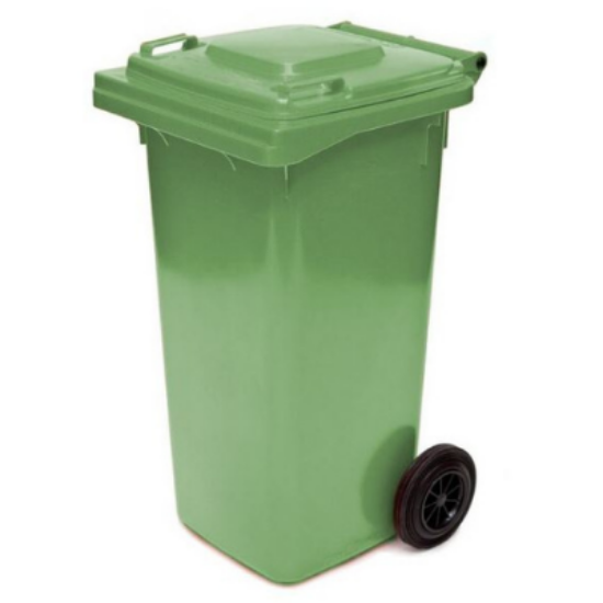 120L Wheelie Bin, Green