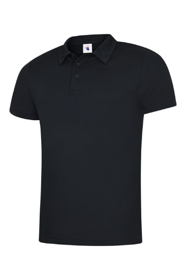 Picture of Uneek Ultra Cool Polo Shirt, Black