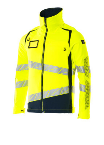 Picture of ACCELERATE SAFE JACKET with FOUR WAY STRETCH, Yellow/Dark, Size S