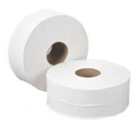 Picture of JUMBO Toilet Roll, 2PLY Mini Jumbo Roll, 76mm X 150m, 12 Case