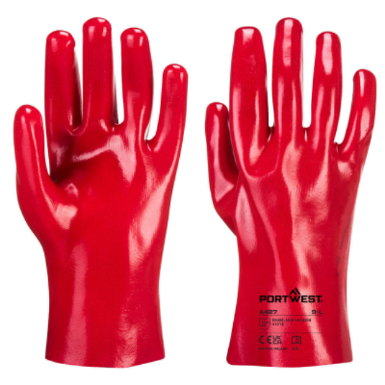 Picture of Portwest PVC Gauntlet, Red, Size XL