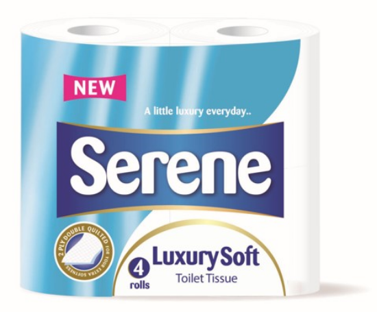 Picture of Serene Luxury Soft Toilet Roll, 2 Ply, 200 Sheets, 10 x 4 Pack/Case