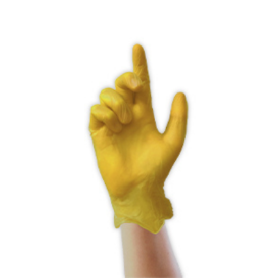 Picture of UNIGLOVE, Powder free Vinyl Gloves, Yellow, 1000/Case, Size S