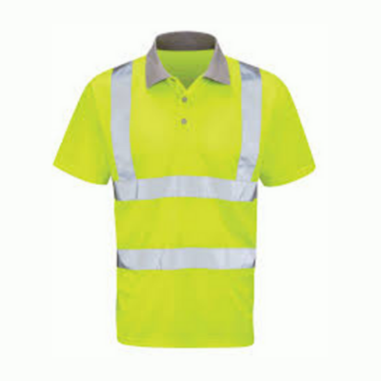 Picture of Bodytech Hivis Short Sleeve Polo Shirt, Yellow