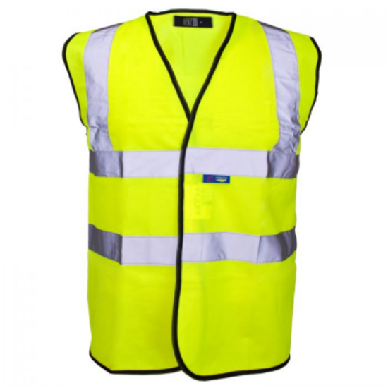 Picture of SUPERTOUCH Hivis Vest, Yellow (Black Binding), Size L