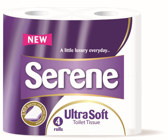 Picture of Serene Ultra Quilted Toilet Roll, 3PLY, 170 Sheets, 10x4 Pack, Case